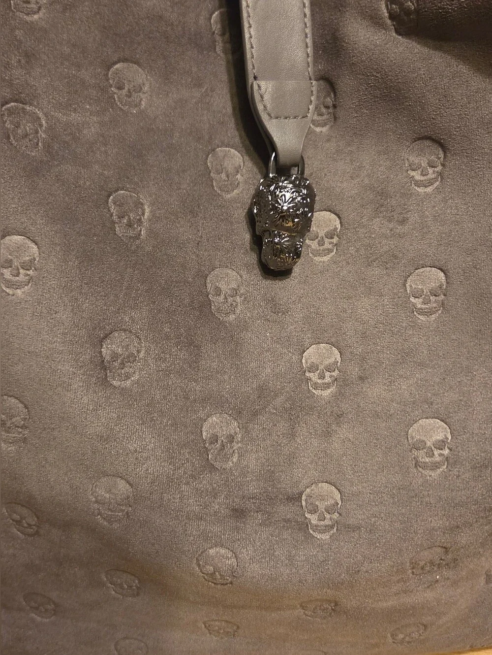 Betsey Johnson NWT Suede Skull Hobo Bag